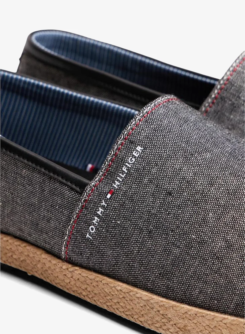Tommy Hilfiger Black Linen Chambray Espadrilles for Men | Best Price UAE