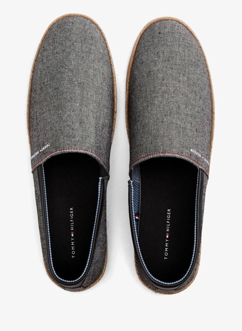 Tommy Hilfiger Black Linen Chambray Espadrilles for Men | Best Price UAE