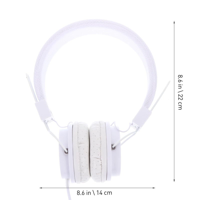 White Wired Over Ear Gaming Headphones with Microphone for PC Console and Bass Sound - Image 3