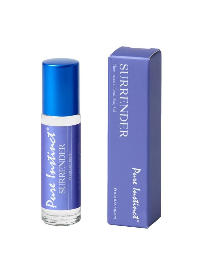 Pure Instinct Surrender Roll-On The Original Pheromone Infused Body Oil Perfume Fragrance Eau De Parfum for Her Women TSA Ready 10.2 ml / 0.34 fl oz - Image 1