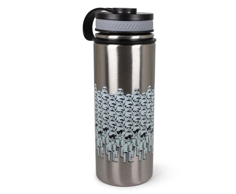 Seven20 Star Wars Stormtroopers ""Darth Vader's Coming  Look Busy"" Stainless Steel Canteen Water Bottle| BPA-Free Sports Water Bottle Jug With Leakproof Lid  Travel Accessories | Holds 18 Ounces - Image 2