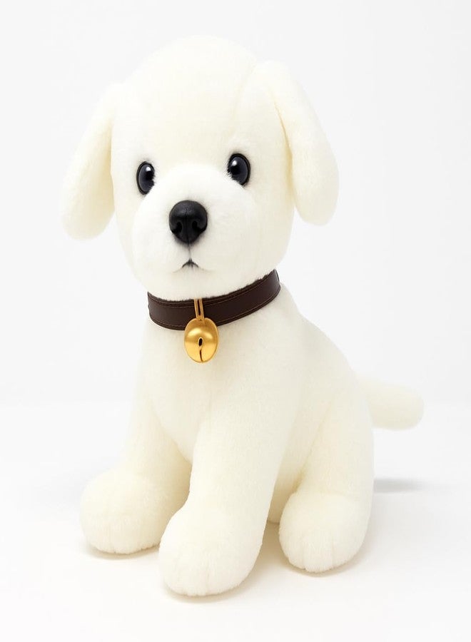 Babique Dog Plush Soft Toy Cute Kids Animal Home Decor Boys/Girls/Baby (25 cm, White) - Image 1