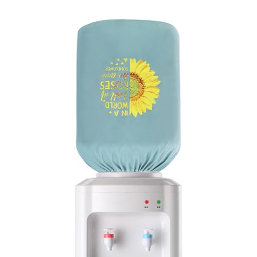 ZUYYON Water Dispenser Barrel Cover for 5 Gallon Water Bottle Stretchy Fabric Water Cooler Dust Cover Reusable 5 Gallon Water Dispenser Bucket Protective Cover (Sunflowers) - Image 3