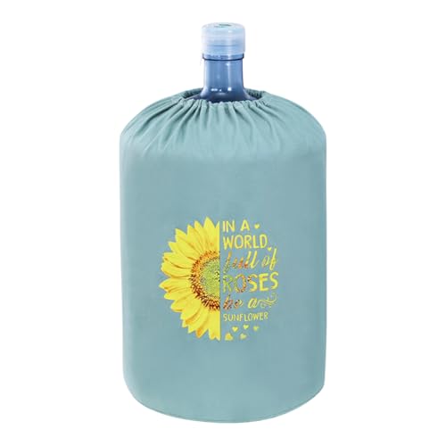 ZUYYON Water Dispenser Barrel Cover for 5 Gallon Water Bottle Stretchy Fabric Water Cooler Dust Cover Reusable 5 Gallon Water Dispenser Bucket Protective Cover (Sunflowers) - Image 1