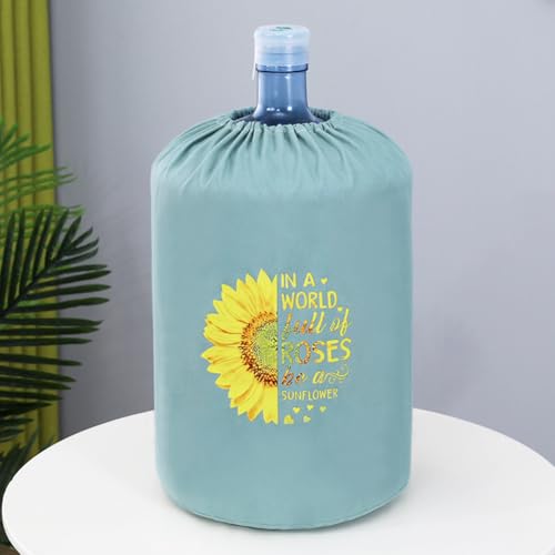 ZUYYON Water Dispenser Barrel Cover for 5 Gallon Water Bottle Stretchy Fabric Water Cooler Dust Cover Reusable 5 Gallon Water Dispenser Bucket Protective Cover (Sunflowers) - Image 5