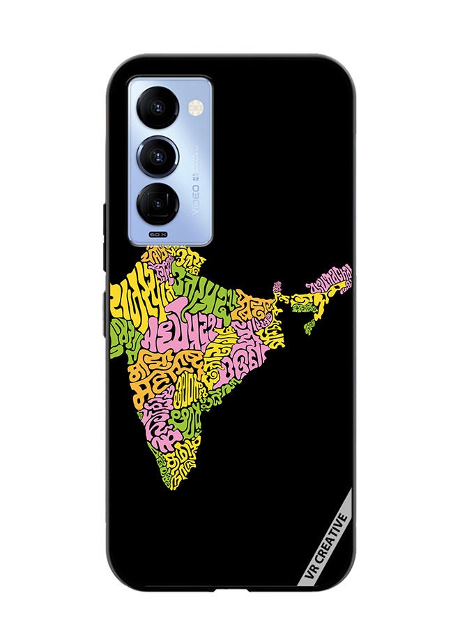 VR CREATIVE Protective Case Cover For Tecno Camon 18/18 P Indian States Name Design Multicolour - Image 1