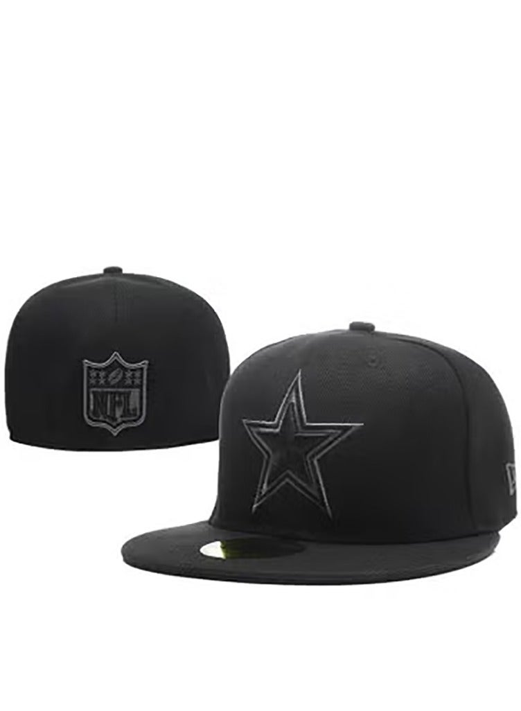 NEW ERA NFL Dallas Cowboys Black Star - Logo Flat - Brim Baseball Cap-63.5cm