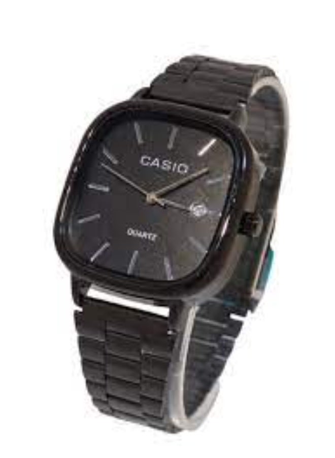 Casio Watch for Unisex Stainless Steel -Black
