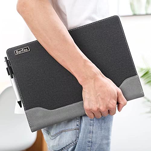 Berfea Cover Case Compatible with 15" Acer Aspire 3 A315-59/58/56/55G/54/44/42/22/23/34,Aspire 5 A515 15.6 inch Laptop Notebook Protective Sleeve PU Leather Hard Case Shell - Image 2