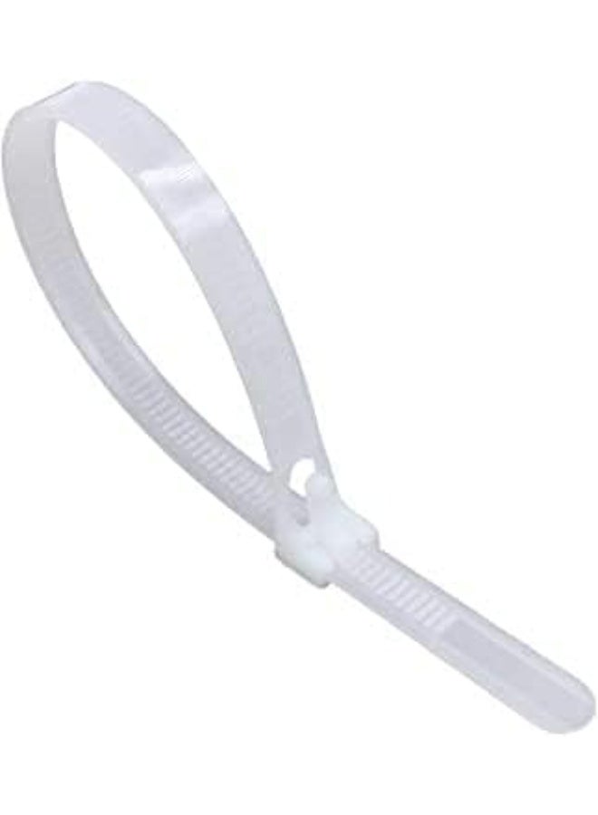 Fixer 4.8 × 350 mm White Nylon Cable Ties – Heavy-Duty Self-Locking Zip Ties (100 pcs) - Image 3