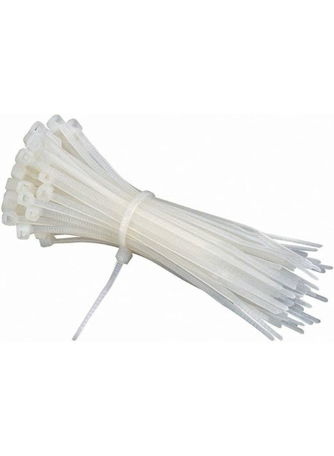 Fixer 4.8 × 350 mm White Nylon Cable Ties – Heavy-Duty Self-Locking Zip Ties (100 pcs) - Image 2
