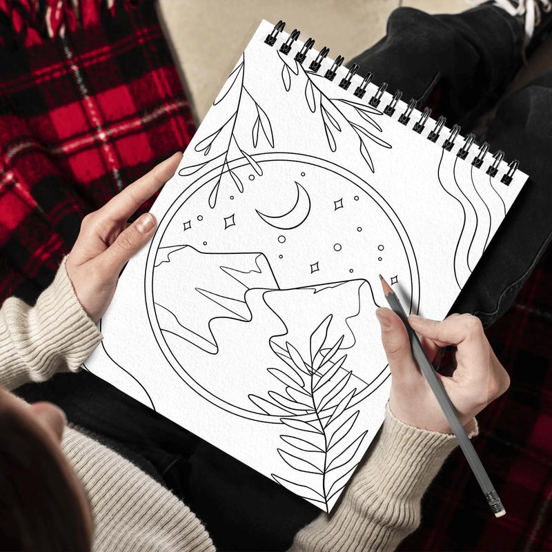 SOUTHERN LOTUS Minimalist Art Coloring Book Spiral Bound with Basic Abstract Design Aesthetic Shapes Simplicity Styles Hardcover Adult Color Pages for Women Seniors Girls to Relax Relieve Stress  - Image 5
