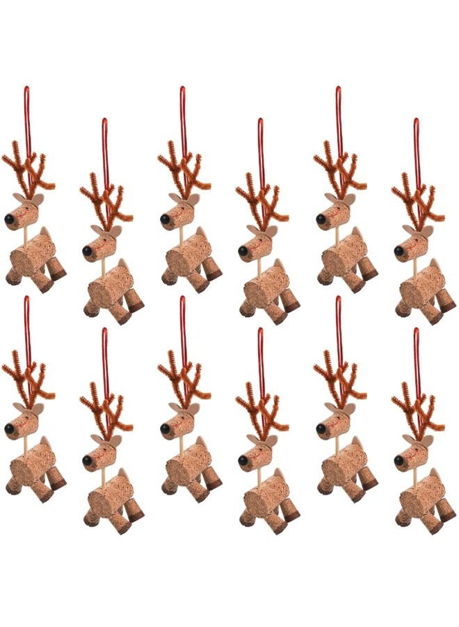 Fun Express Cork Reindeer Ornament Craft Kit for Christmas (Makes 12) Craft Kits - Ornament Craft Kits - Christmas - Image 1