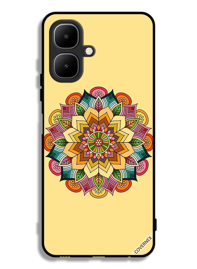 Covernex Tecno Pop 10 Protective Case Cover Round Mandala Pattern