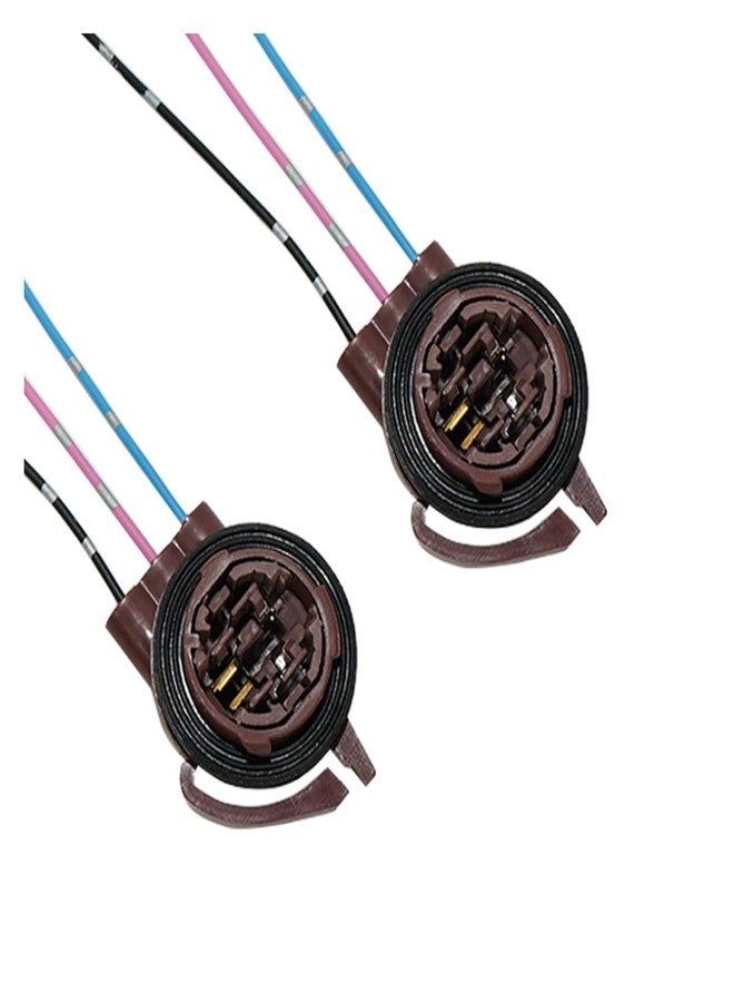 GLSOWEE 2PCS 3156 3157 Pre-Wired Harness Sockets, Car LED Bulbs Socket Adapters, Bulb Pigtail Socket Plug Connectors for Turn Signal Bulb Brake/Tail Light DRL Silverado GMC Sierra - Image 1