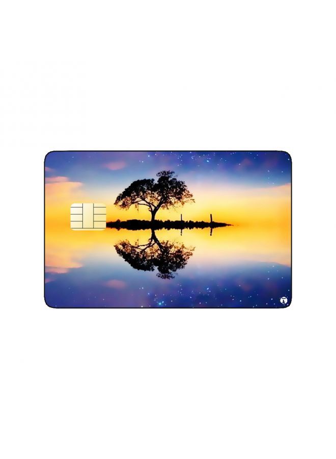RKN PRINTED BANK CARD STICKER Aesthetic Island Drawing In Starry Sky - Image 2
