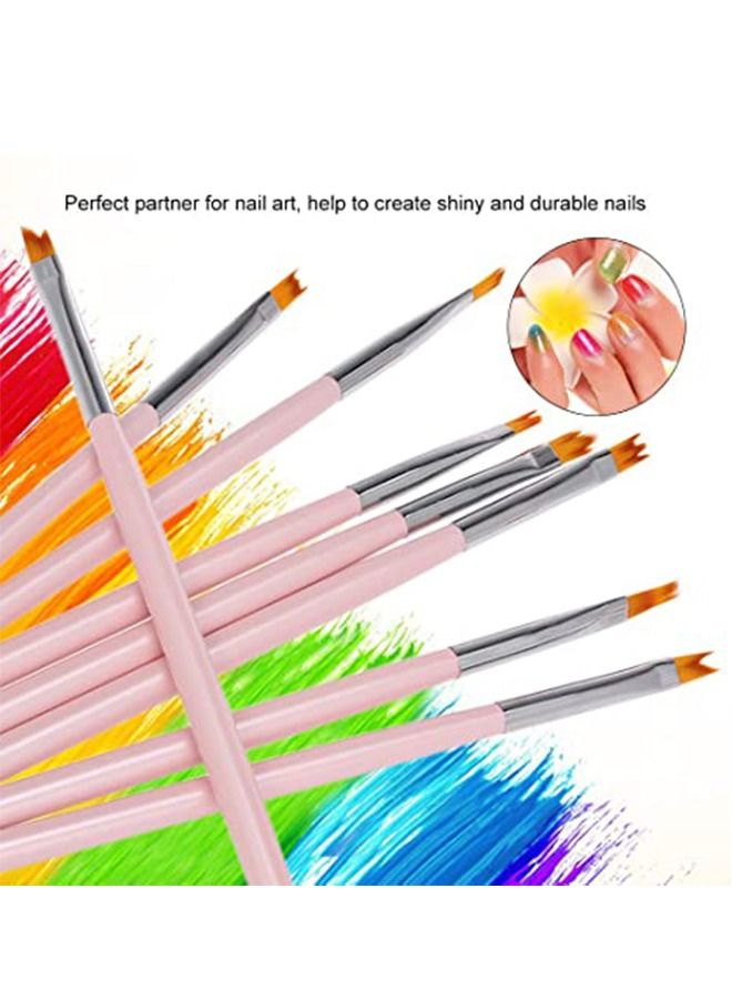 Generic 8 Pcs Acrylic Nail Art 3D Brush Kits For Nail Flower Painting  - Image 4