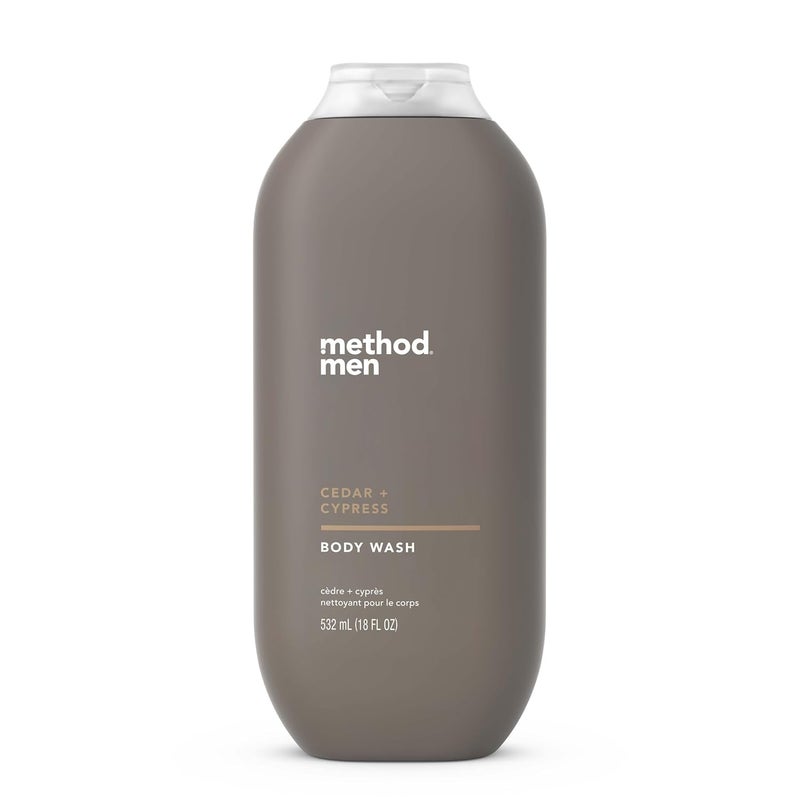 Method Men Body Wash, Cedar + Cypress, Paraben and Phthalate Free, 18 fl oz (Pack of 1) - Image 1