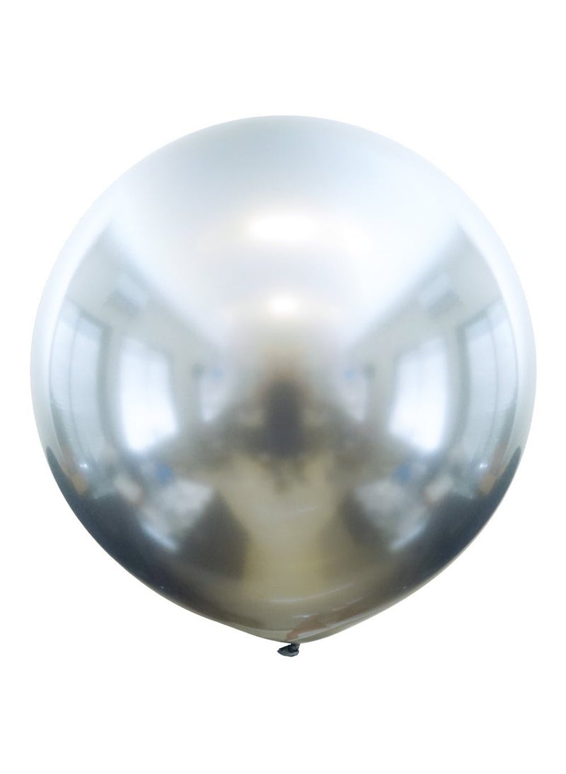 Large Chrome Latex Balloon Silver 60cm