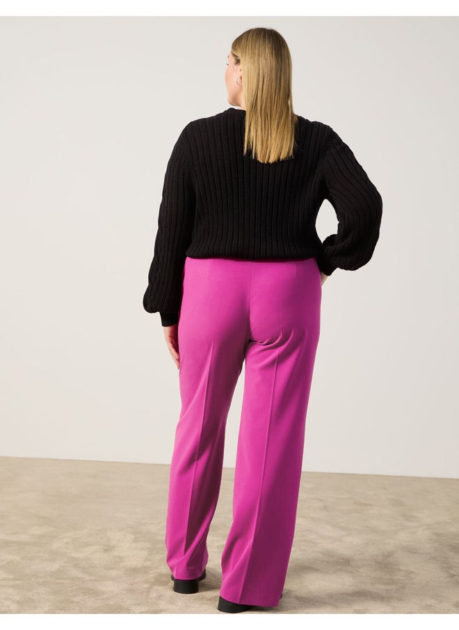 Samoon Wide Leg Straight Trousers  - Image 5