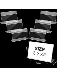 Y&D Acrylic Sign Holder, Clear Holder Tabletop Plastic Menu Display Slant Back Holders Horizontal Stand for Office, Store(10 Pack)  - Image 2