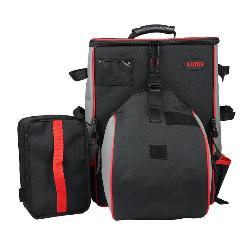 KUNN WeldingBackpack Pro Technician ToolBag Large Capacity WelderPack Durable with Helmet Catch