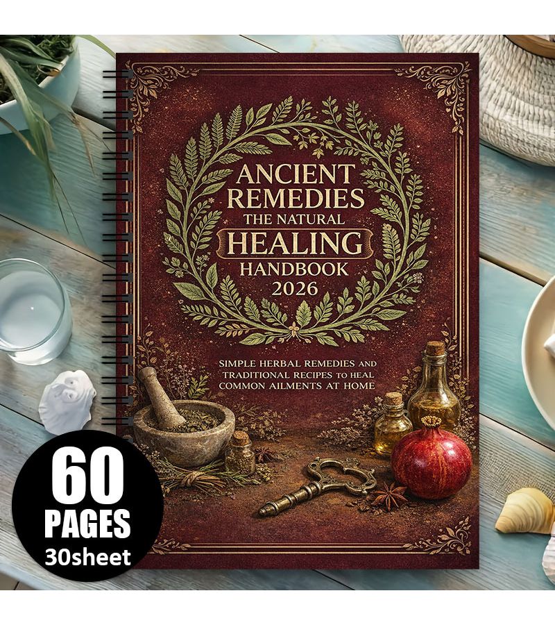 Ancient Remedies Natural Healing Manual 2026 Paper Spiral Notebook Vintage Herbal Recipe Journal - Image 5