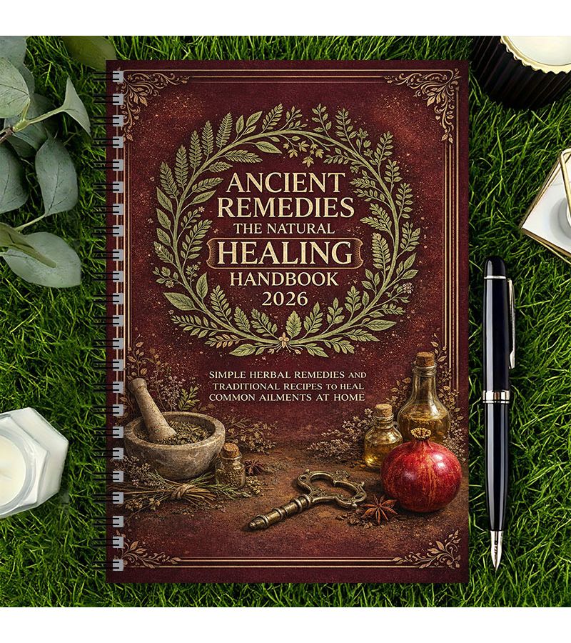 Ancient Remedies Natural Healing Manual 2026 Paper Spiral Notebook Vintage Herbal Recipe Journal - Image 1