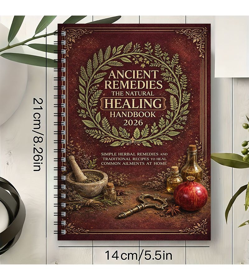 Ancient Remedies Natural Healing Manual 2026 Paper Spiral Notebook Vintage Herbal Recipe Journal - Image 3