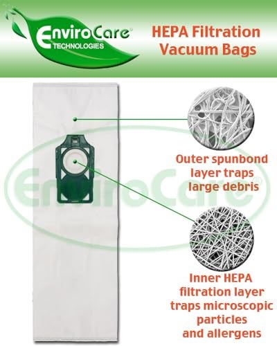 EnviroCare Replacement HEPA Vacuum Cleaner Bags Designed to fit Riccar SupraLite and Simplicity Freedom Upright Vacuums with Green Bag Holder 6 Pack - Image 3
