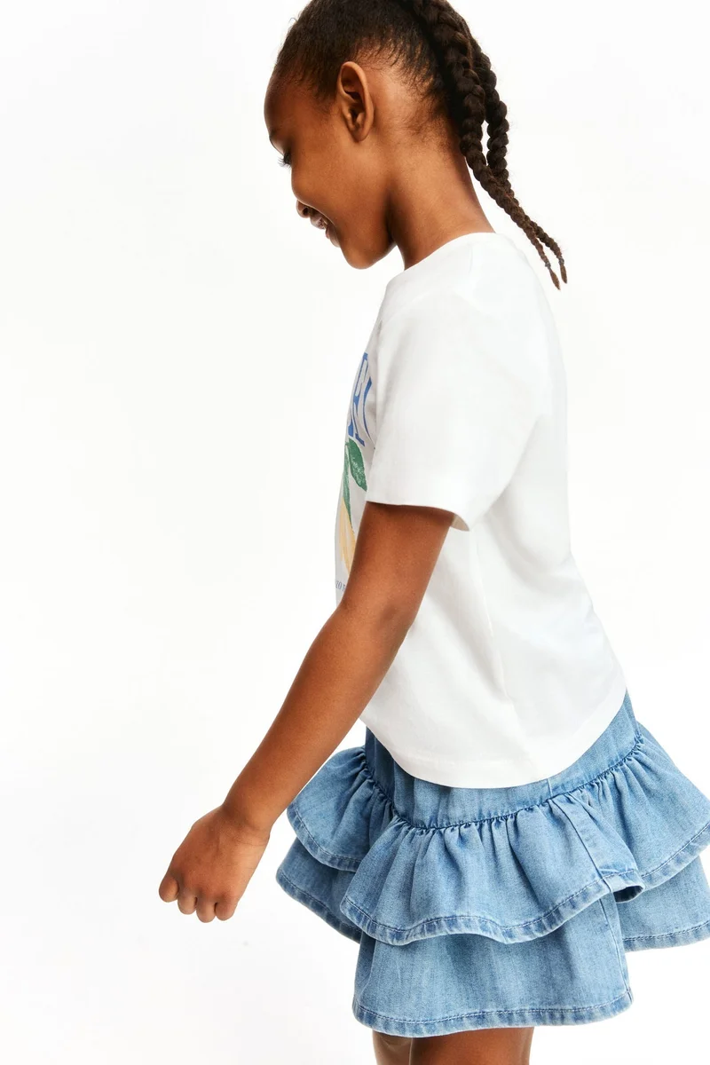 H&M Tiered denim skirt