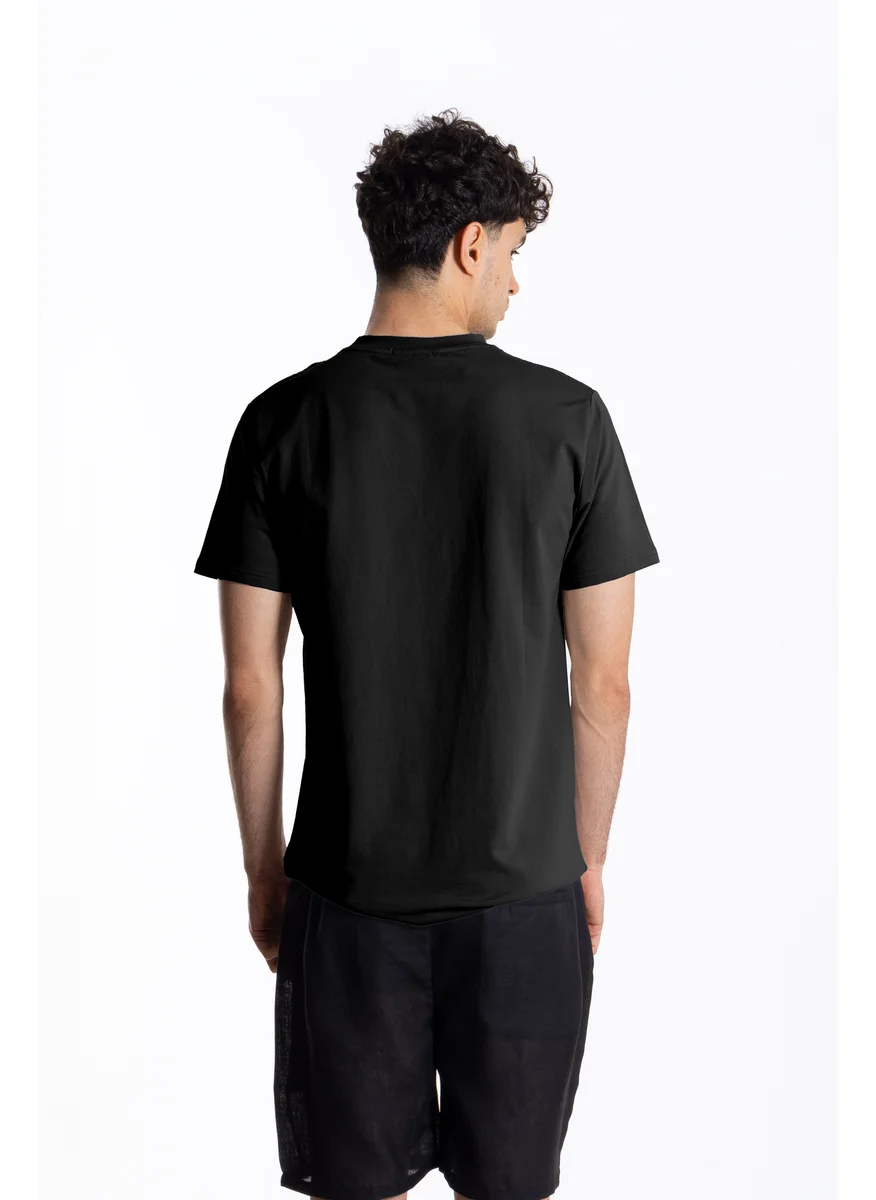 شايبس COTTON BLEND PRINTED SLIM T-SHIRT