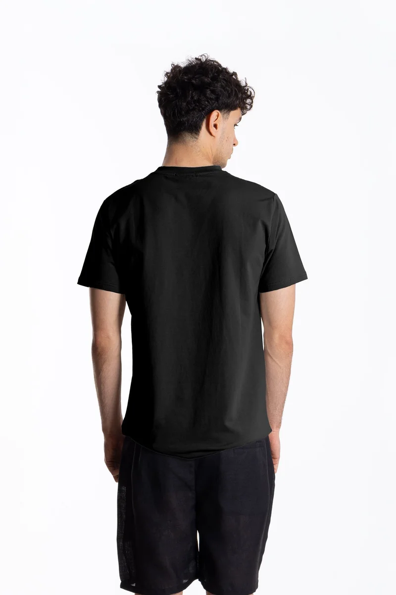 SHAPES COTTON BLEND PRINTED SLIM T-SHIRT