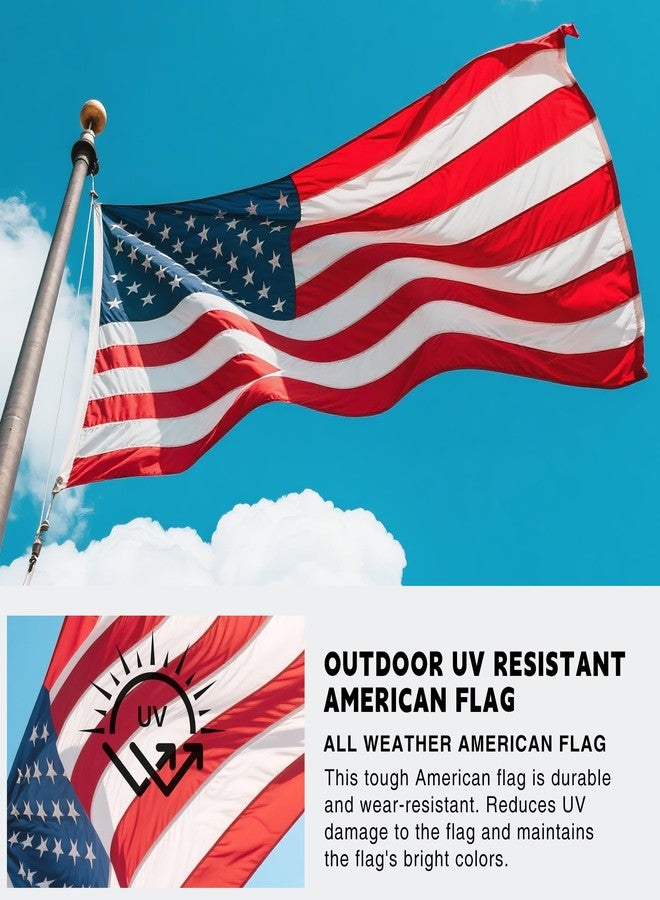 Lifraon American Flags for Outside 6x10, US Flag Outdoor Heavy Duty, Embroidered Stars/Sewn Stripes/UV Protection/Brass Grommets, USA Flags High Wind - Image 4