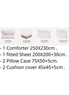 Double-sided comforter set, 6-piece bedspread, 6-piece comforter, 100% microfiber, comforter size 230x250 cm - pzsku/ZD3F6B7ED7D927314CF3CZ/45/_/1719477541/caab1d17-17ab-4be2-8626-cbd5dd16cdb3