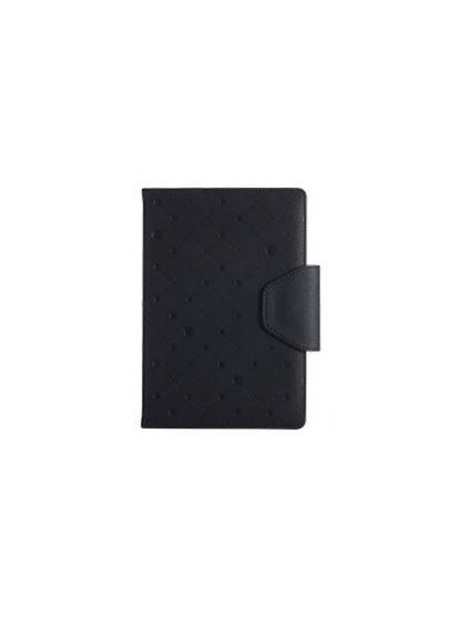 Comix A5 Black Leather Notebook - 122 Sheets Yellow Paper with Magnetic Buckle Closure - Image 1