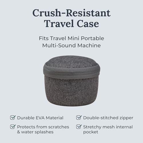 Yogasleep Crush-Resistant Travel Case for Travel Mini White Noise Sound Machine, Provides Protection While Traveling, Double Stitch Zipper, Protection from Scratches & Water Splashes (Gray) - Image 2