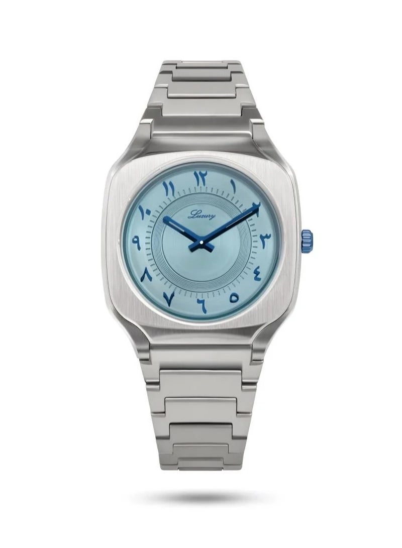 لكجر ساعة يد رجالية ستيل ضد الماء عصرية و حديثة وبجودة عالية,  بأرقام عربية