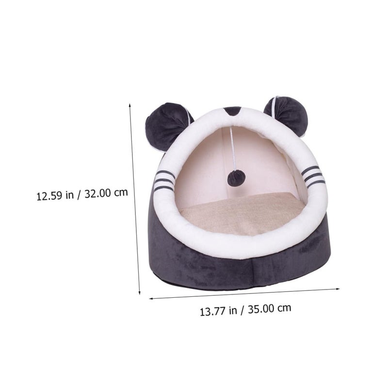Washable Cartoon Pet Bed 35x35cm Small Cat Dog Nest Winter Cozy Sleeping Supply - Image 3