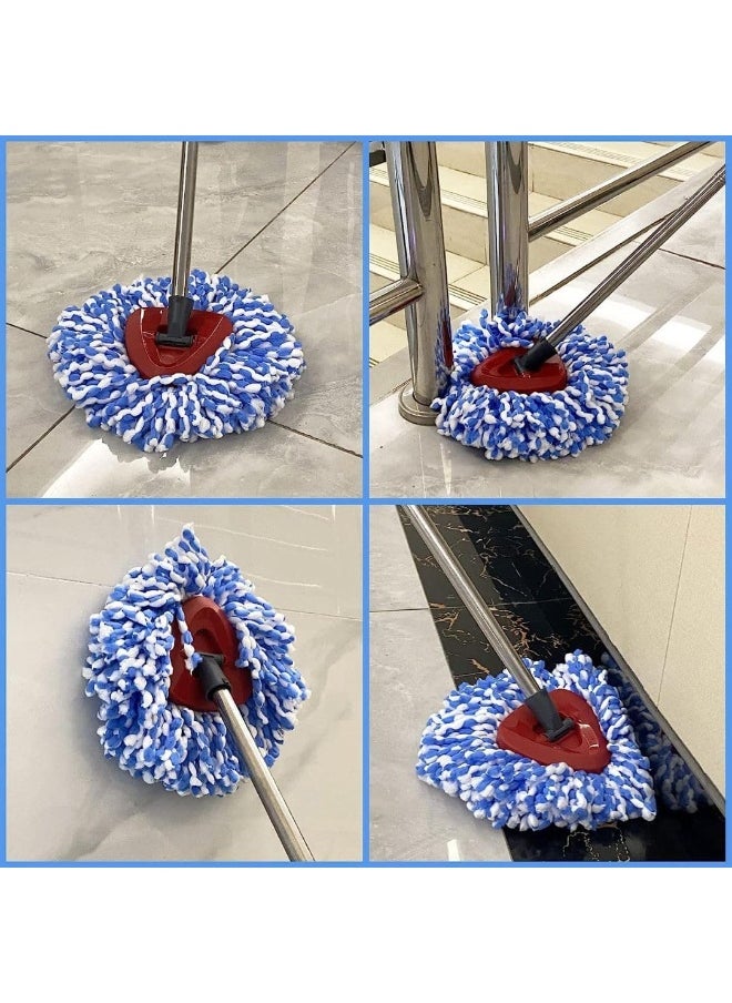 Zalcoon Spin Mop Heads Replacement Compatible with Vileda Easy Wring/O cedar, Spin Mop Head Replacement for Floor Cleaning, Triangle Shape (Pack of 3) Red & White  - Image 3