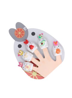 NIBEMINENT Rabbit Finger Puppets Silicone Relief Teether Pain Bath Animal Dolls for Toddlers  - Image 3