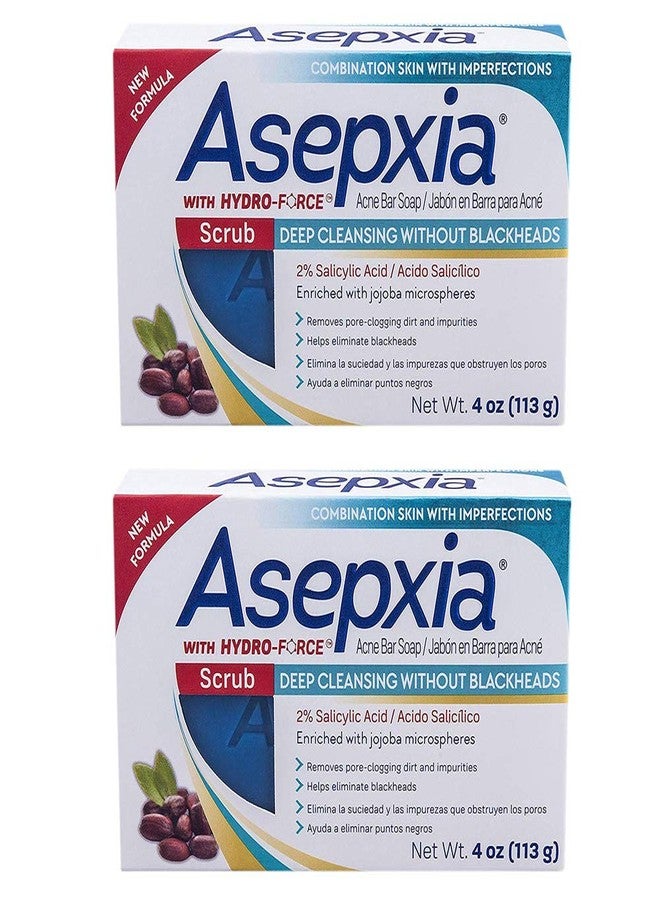 Asepxia Scrub Exfoliante Cleansing Bar Soap 4 oz (Pack of 2) - Image 1