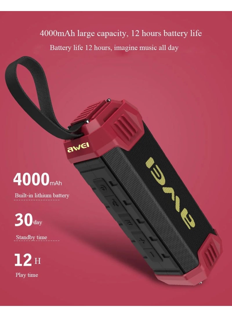 AWEI Y280 Portable Outdoor Waterproof Wireless Speaker -Black - Image 3