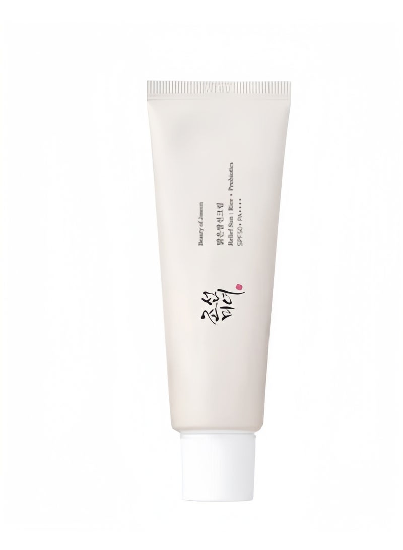 كريم حماية من الشمس Relief Sun Rice + البروبيوتيكس للوجه للترطيب مع SPF 50 PA++++ كريم حماية من الشمس كوري للبشرة 50 مل 50 مل - Image 1