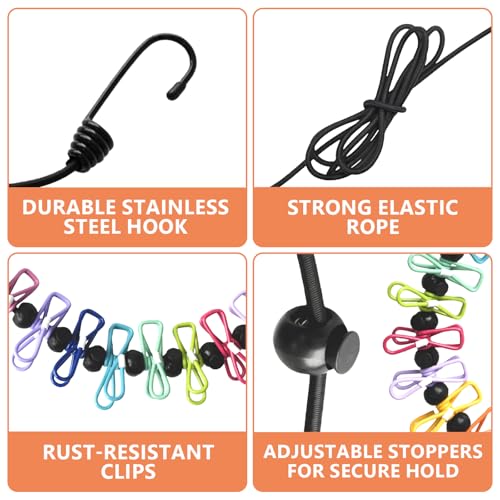 Esoes Magnetic Clothesline for Cruise Ship Cabin Approved - 2026 Updated Super Stronger Magnets,Travel Clothesline for Cruise Ship Essentials Rubber Coated Non-Scratch Strong Magnets, RV and Camping - Image 5