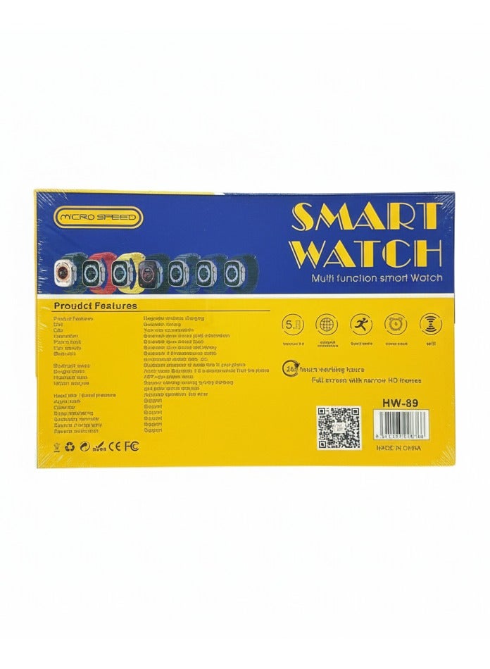 MICRO SPEED Smart Watch HW-89 ULTRA 10 IN 1  Band Health Fitness Tracker Sports Watch Support Nfc + Additional Replacement Strap 49mm - With Wireless Bluetooth Earphone Multicolor - Image 2
