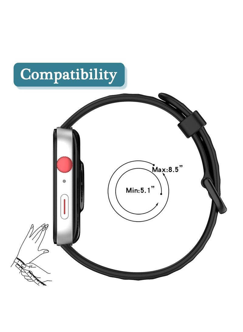 SYOSI Straps for Watch, Compatible with HUAWEI WATCH FIT 3, 2 Pack Straps, Soft Silicone Adjustable Replacement Sport Bands,Fit for HUAWEI WATCH FIT 3 - Image 3