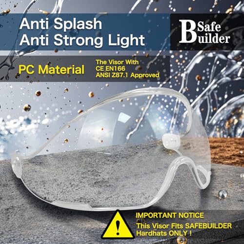 SAFEBUILDER ملحقات خوذة الأمان SAFEBUILDER للواقي الشفاف CR06 و CR08 (واقي شفاف يناسب خوذات CR06 و CR08 فقط) - Image 2