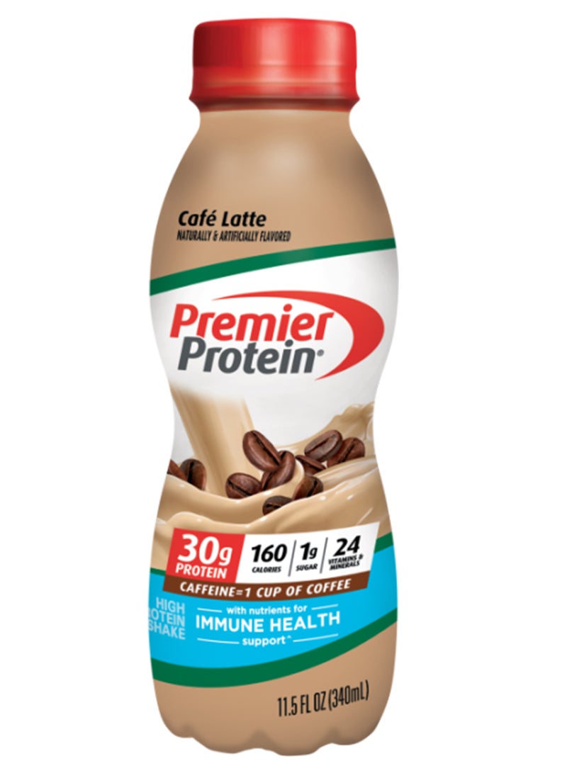 Premier Protein Pack Of 12 Shake Café Latte Liquid, 30G Protein, 1G Sugar, 24 Vitamins & Minerals, Nutrients To Support Immune Health, Gluten Free, 11.5 Fl Oz Bottle - Image 2