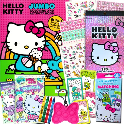 Bendon Hello Kitty Coloring and Acitivty Book Super Bundle for Kids Girls Set Includes Stickers Kids Coloring Book and More - Image 1